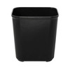 Trash Can 14.50X10.50X15.50 IN 28 QT Black Resin Fire Resistant 6/Case