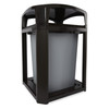 Landmark Series® Landfill 1-Stream Trash Container Frame 26X26X46.50 IN 50 GAL Black Resin Dome Lid Rigid Liner 1/Each