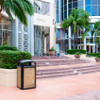 Landmark Series® Landfill 1-Stream Trash Container Frame 26X26X46.50 IN 50 GAL Black Resin Dome Lid Rigid Liner 1/Each