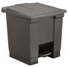 Legacy Trash Can 16.25X15.75X17.13 IN 8 GAL Black Plastic Step-On 1/Each