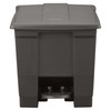 Legacy Trash Can 16.25X15.75X17.13 IN 8 GAL Black Plastic Step-On 1/Each