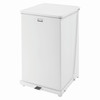 Defenders® Biohazard 1-Stream Trash Can 16.30X16.30X27 IN 25 GAL White Square Metal Step-On 1/Each