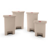 Slim Jim® Trash Can 8 GAL Gray Resin Step-On Front Step 1/Each