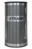 Venue Collection Trash Can 21X21X36 IN 33 GAL Silver Round Stainless Steel Perforated With Lid Vented 1/Each