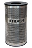 Venue Collection Trash Can 21X21X36 IN 33 GAL Silver Round Stainless Steel Perforated With Lid Vented 1/Each