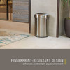 1-Stream Trash Can 18.2X12.4X29.5 IN 16 GAL Stainless Metal With Open Lid 1/Each