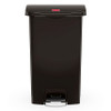 Streamline® Trash Can 20.62X13.00X31.88 IN 18 GAL Black Resin Step-On Front Step 1/Each