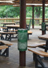 Landscape Series Outdoor Trash Receptacle 10 GAL Hunter Green Steel 1/Each