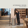 Refine™ 1-Stream 17.7X17.7X29.6 IN 23 GAL Stainless Round Metal With Open Lid 1/Each