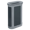 Enhance™ Pill 1-Stream Trash Can 13 GAL Pearl Gray Umbra Gray Metal With Hinged Lid 1/Each