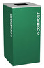 Kaleidoscope Collection™ Compost Can 15.75X30 IN 36 GAL Emerald Square With Trash Opening 1/Each