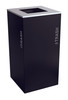 Kaleidoscope Collection™ Black Tie Series Trash Can 36 GAL Black Square Indoor 1/Each