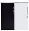 Kaleidoscope Collection™ Black Tie Series Trash Can 36 GAL Black Square Indoor 1/Each