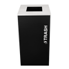Trash Can 24 GAL Black Square Steel Indoor 1/Each