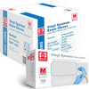 Synmax Gloves Medium (MED) Blue Vinyl Nitrile Powder-Free Latex Free 100 Count/Box 10 Box/Case