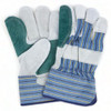 Safety Zone® Work Gloves OS Multicolor Leather Cotton Polyester Blend Reinforced Palms, Thumbs & Index 12 Count/Pack