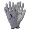 Safety Zone® Gloves Small (SM) Gray Polyurethane Foam-Coated Knit Palm & Fingertips Flex Grip 12 Count/Pack 6 Packs/Case