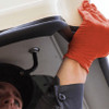 Gloveworks ULTRA™ Gloves Large (LG) Orange 6MIL Nitrile Flock Lined Powder-Free Raised Diamond Grip  50/Box 10 Box/CS