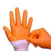 Gloveworks ULTRA™ Gloves XL Orange 6MIL Nitrile Flock Lined Powder-Free Raised Diamond Grip 50 Count/Box 10 Box/Case