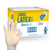 Safety Zone® Gloves Large (LG) Natural Latex Powder-Free 100 Count/Pack 10 Packs/Case