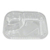 WNA Atrium Nacho Take-Out Tray Base Large (LG) 7.95X6.21X1.53 IN 2 Compartment OPS Clear Rectangle 500/Case