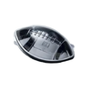 Take-Out Container Base & Lid Combo With Dome Lid 24 OZ Plastic Black Football 50/Case