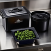 WNA Take-Out Container Base 0.3125 LB OPS Black Square Freezer Safe OVS 2500/Case