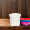 Bucket & Tub Base 80 OZ PP White Round Tamper-Evident Tamper-Resistant 207/Case