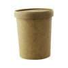 Soup Food Container 18 OZ Paper Kraft Grease Resistant 25 Count/Pack 10 Packs/Case 250 Count/Case