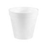 Food Container Base 32 OZ Polystyrene Foam White Round Squat 500/Case