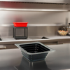 WNA Atrium Take-Out Container Base 3.48X3.48X1.3 IN OPS Black Square 2500/Case