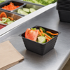 WNA Atrium Take-Out Container Base 3.48X3.48X1.5 IN OPS Black Square Deep 2000/Case