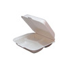 Regal Take-Out Container Hinged With Dome Lid 8X7.5X2.25 IN 3 Compartment Polystyrene Foam White Square 200/Case