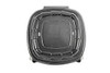 Take-Out Container Hinged With Dome Lid 8X8X2.71 IN PP Black Clear Square 138/Case