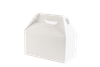 Lunch Take-Out Box Barn 9.5X5X5 IN Paper White Rectangle With Handle 125/Case