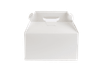 Lunch Take-Out Box Barn 9.5X5X5 IN Paper White Rectangle With Handle 125/Case