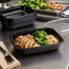 Take-Out Container Base 24 OZ PP Black Oblong 250/Case
