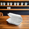 Hoagie & Sub Take-Out Container Hinged With Dome Lid 9.5X5.25X3.5 IN Polystyrene Foam White Rectangle 200/Case