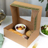 FiberPac Take-Out Box Tuck-Top With Flat Lid 9.25X7.375X3.125 IN PCF Kraft Rectangle 200/Case