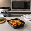 Take-Out Container Base 6.63X5X2.13 IN CPET Rectangle Dual Ovenable 380/Case