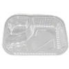 WNA Nacho Take-Out Tray 6X5X1.5 IN 2 Compartment OPS Clear Rectangle With Sauce Compartment 500/Case