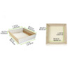 Serving Tray 13X13X3 IN Wood Square Microwave Safe Grease Resistant 10 Count/Case