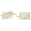 Serving Tray 15.48X15.8X1.75 IN Wood Natural Rectangle Heavy Duty 1 Count/Pack 10 Packs/Case 10 Count/Case