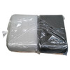 Full Slab Rib Take-Out Container Base & Lid Combo With RPET Lid 48 OZ PP Black Clear 100/Case