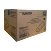 Full Slab Rib Take-Out Container Base & Lid Combo With RPET Lid 48 OZ PP Black Clear 100/Case