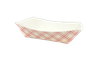 Food Tray 1 LB Paper White Red Rectangle 1000/Case