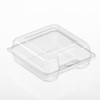 Polar Pak® Sandwich Take-Out Container Hinged With Dome Lid 6X6X2 IN PET Clear Square 600/Case