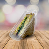 Sandwich Wedge Hinged 7X4 IN Clear 300/Case
