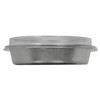 Handi-Max Take-Out Container Base & Lid Combo With Dome Lid 48 OZ Aluminum Plastic Silver Clear Round 50/Case