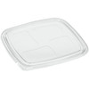 Lid Flat 9.7X9.7X0.83 IN PET Clear Rectangle For 48 OZ Compartment Tray 200/Case